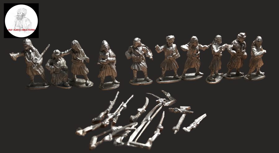 GWIA01 Greek Rebels  of 1821 Unit deal  10 28mm metal miniatures 