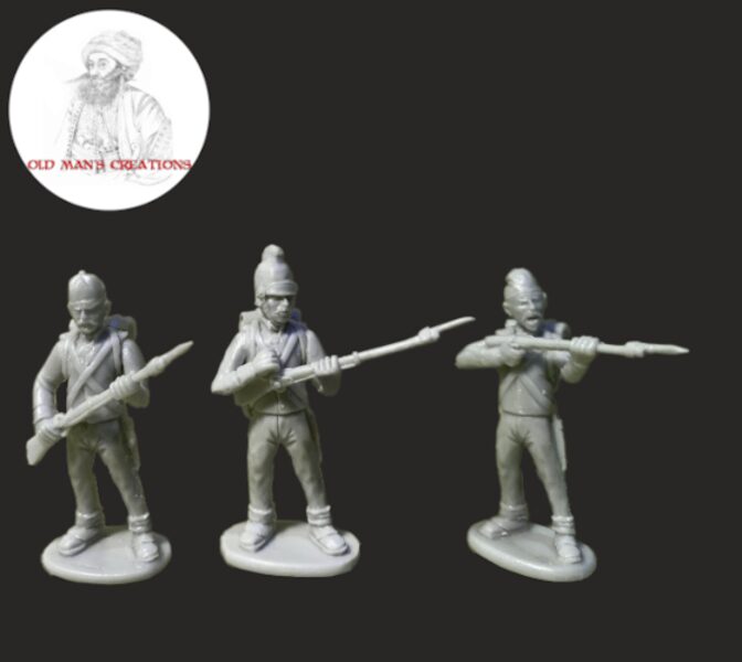 GWI011 3 Greek Regulars standing in 1826 uniform 28mm Resin miniature